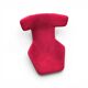 Alfredo Häberli / armchair “Take a line for a walk” / Moroso / Italy / design 2003 / red wool