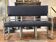 Louis XIII style bench in wood and linen