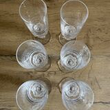 Art Deco flower glass flutes