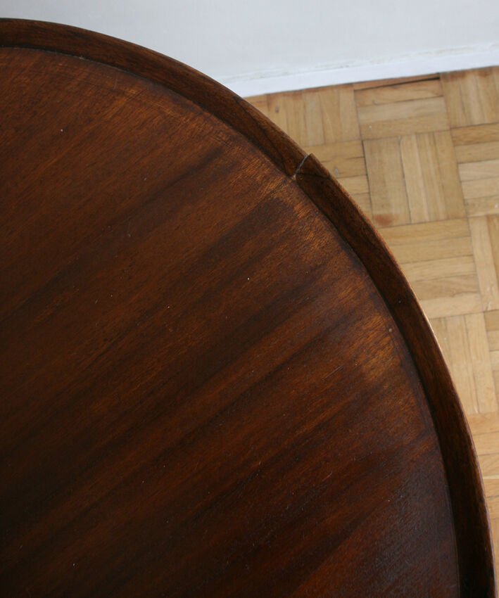 Table basse circulaire teck 1960