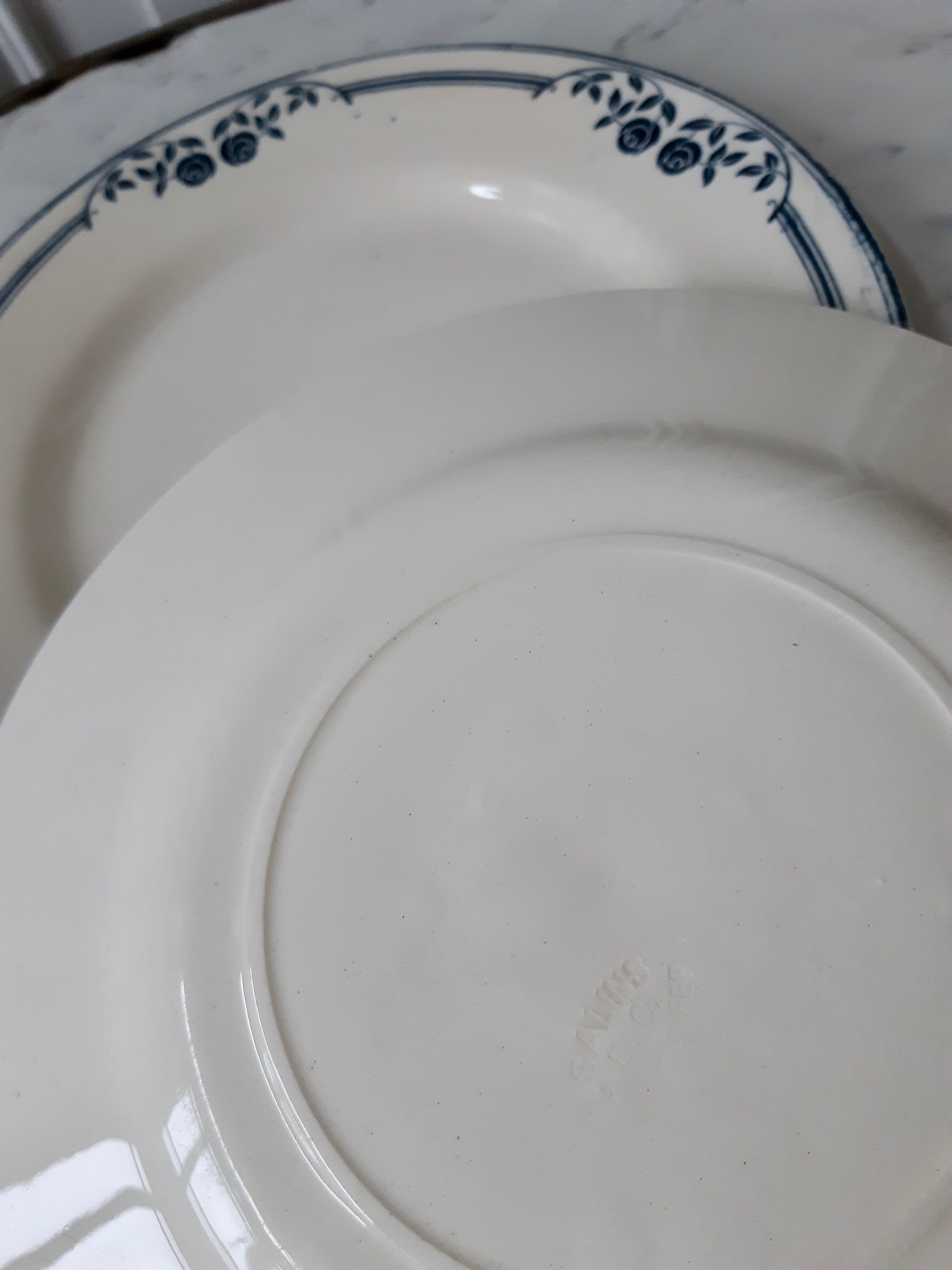 Lot of 2 dessert plates Terre de Fer Salins, Saussure model