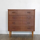 Vintage Scandinavian teak chest of drawers