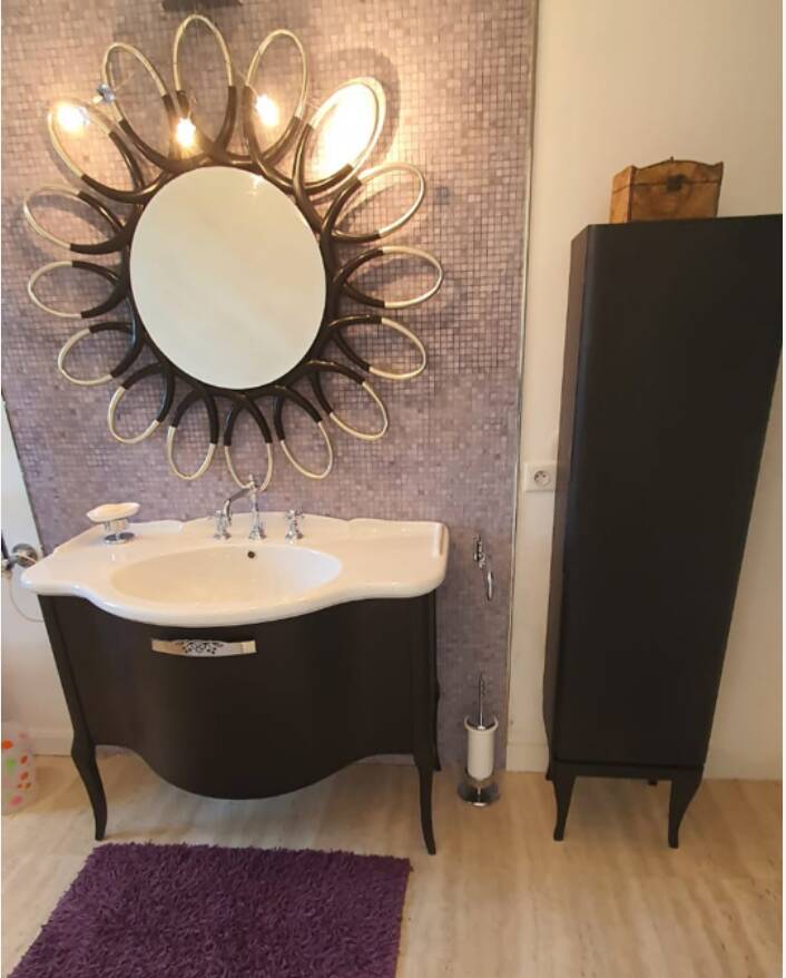 Bathroom furniture - ceramica globo preastum - dark walnut