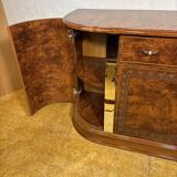 Buffet italien vintage des années 1980 – Effet noyer et miroir