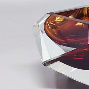 1960s Gorgeous Brown Ashtray or Catchall by Flavio Poli for Seguso. Made in Italy