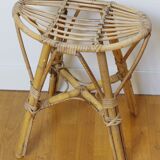 Tabouret vintage en rotin