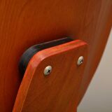 Charles & Ray Eames Early LCW Lounge Chair Red Aniline for Herman Miller