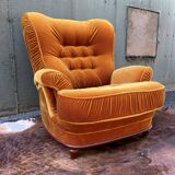 Vintage velvet armchair
