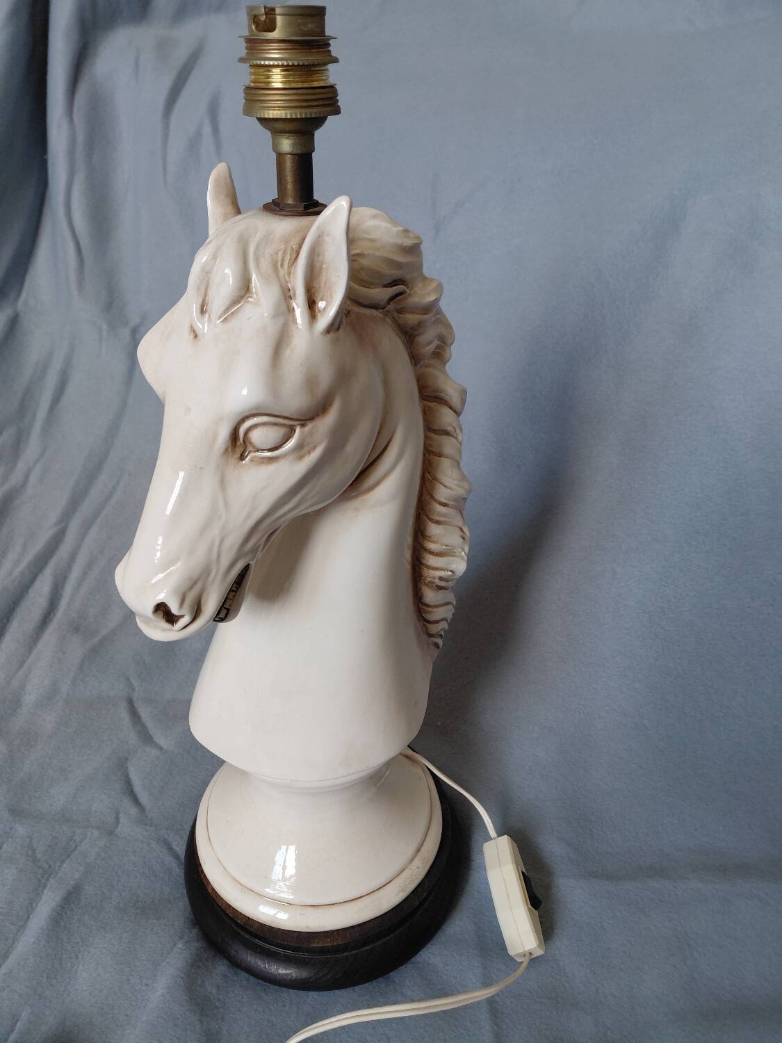 1970s ceramic horse lamp