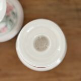 Pair of hand-painted English porcelain candlesticks