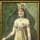 Victorian Goddess, Aquarelle Painting, framed