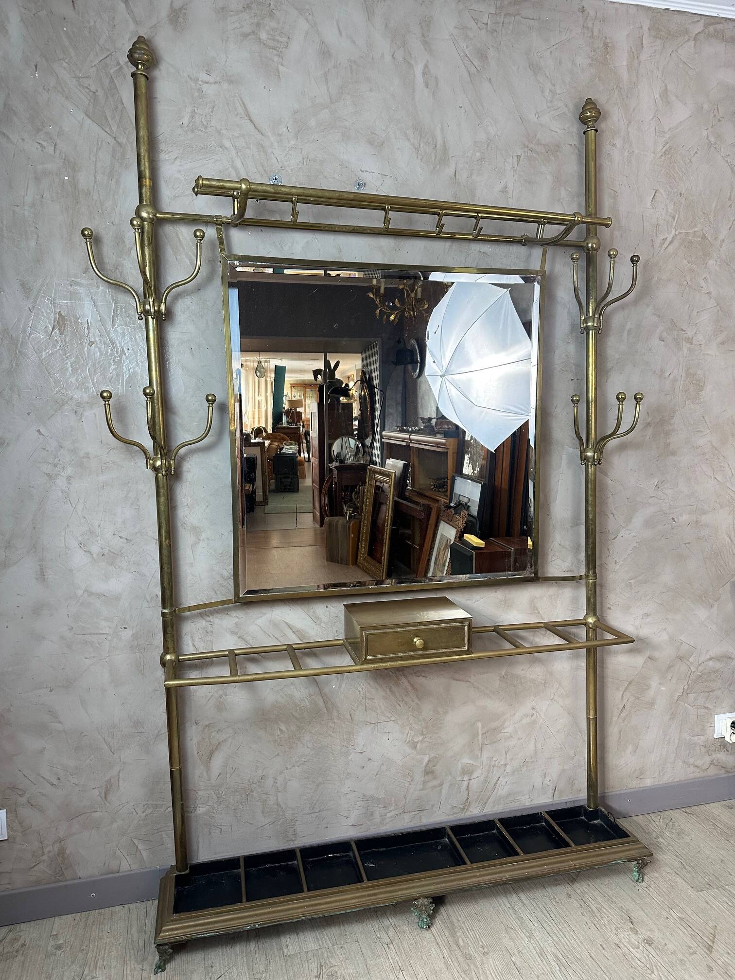 Grande patère 1900 en laiton