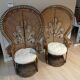 Fauteuil Emmanuelle peacock en rotin