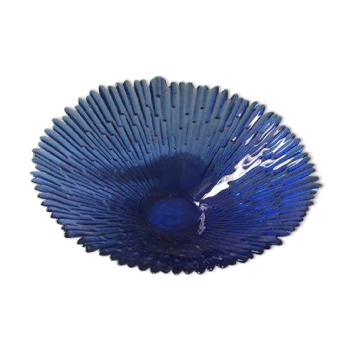 Cobalt blue glass dish