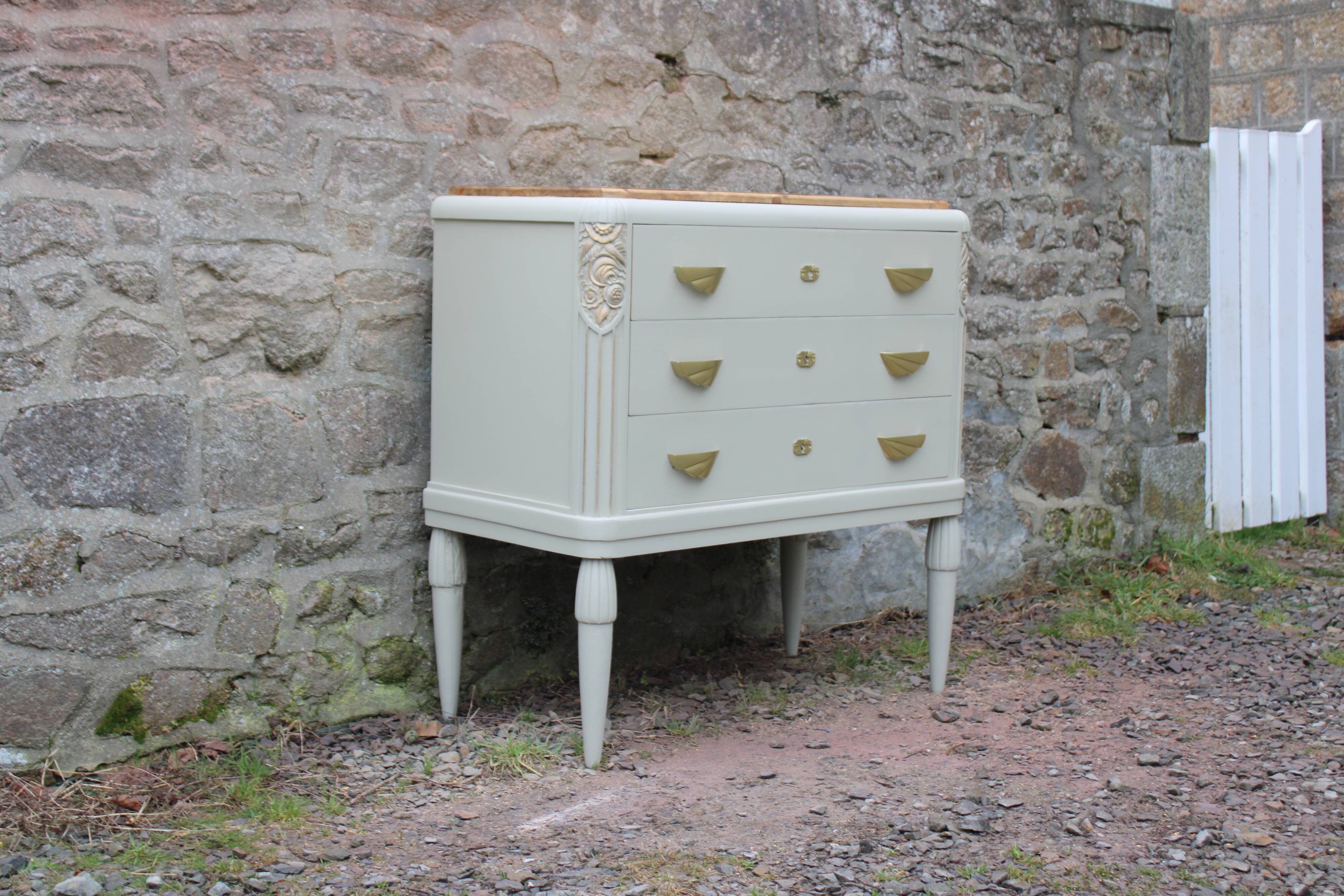 Antique art deco chest of drawers