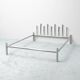 Double bed Frigerio style vintage in chromed steel 1970s modernist