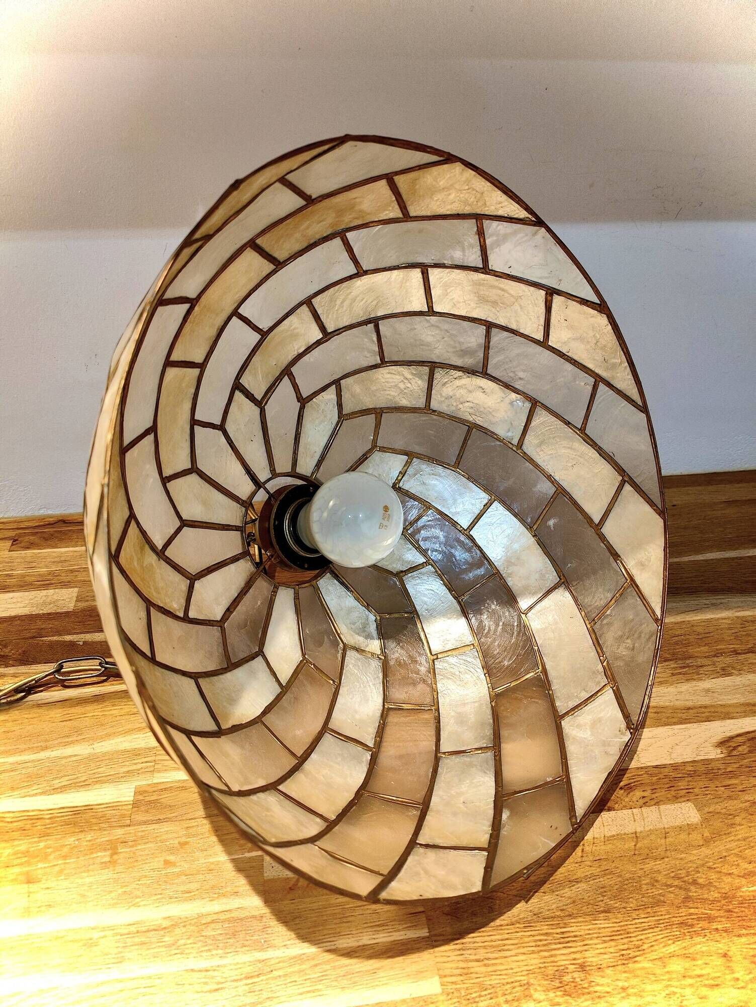 Vintage lustre suspension - natural mother of pearl