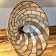 Vintage lustre suspension - natural mother of pearl
