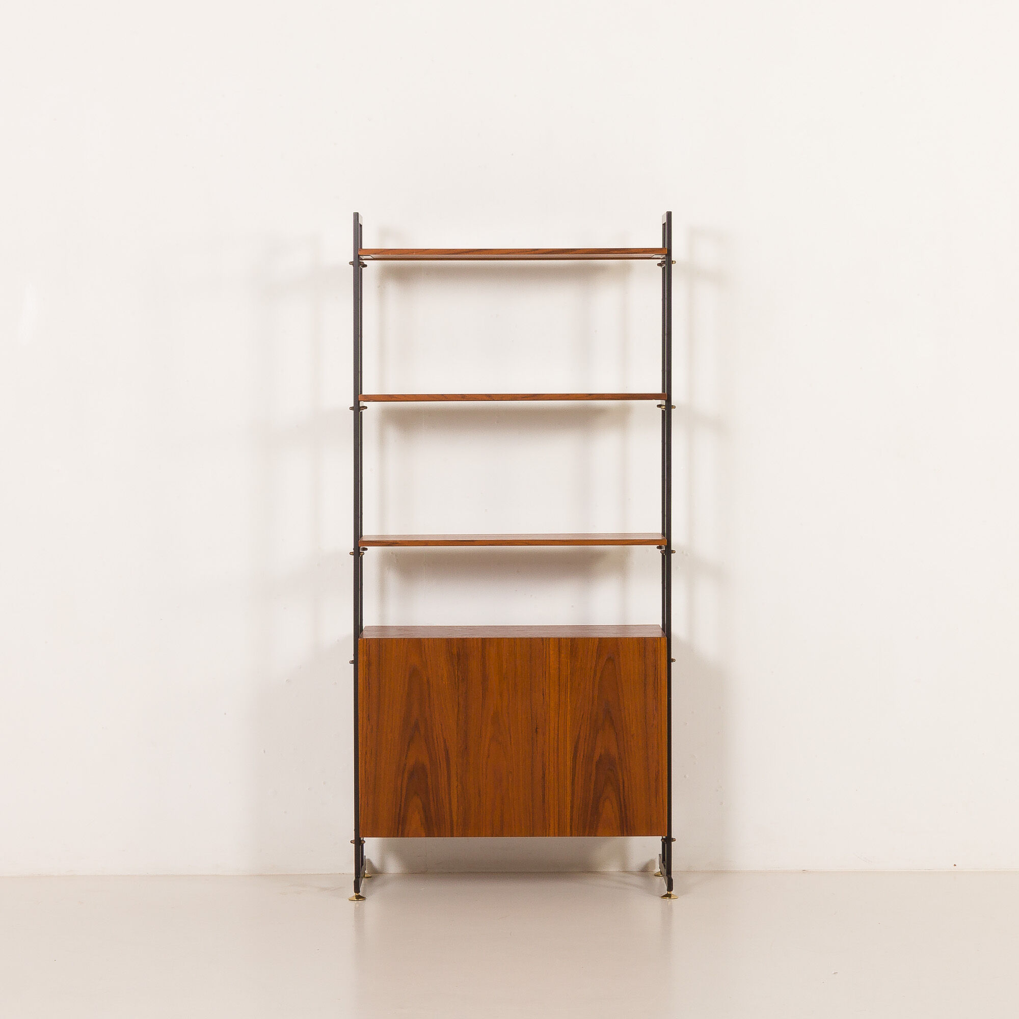 Mid-century free standing vinyl records wall unit, Italy 1970s.