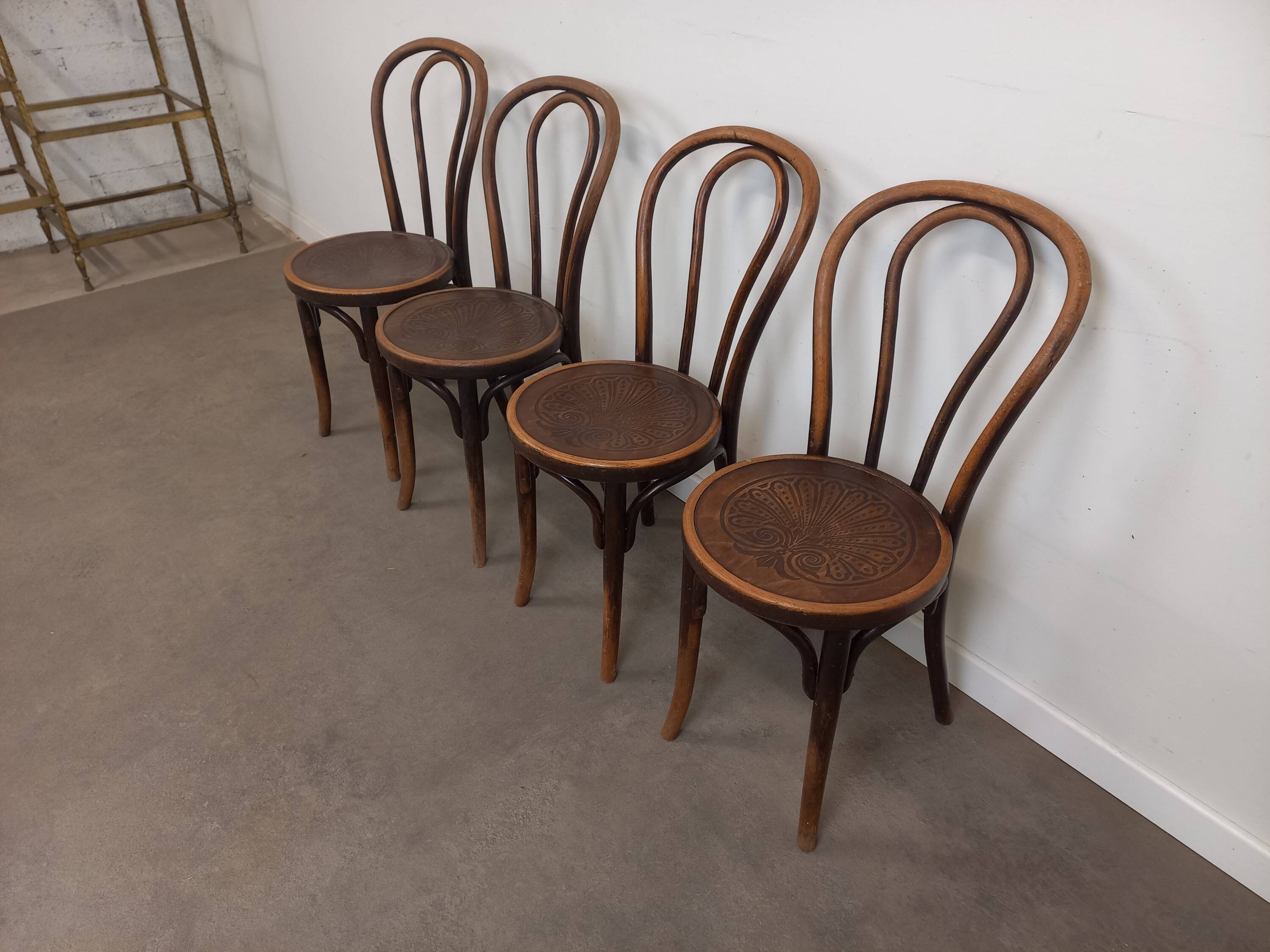 J.Kohn Bentwood Bistro Chairs, Set of 4
