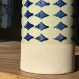 Large ceramic vase — blue pattern