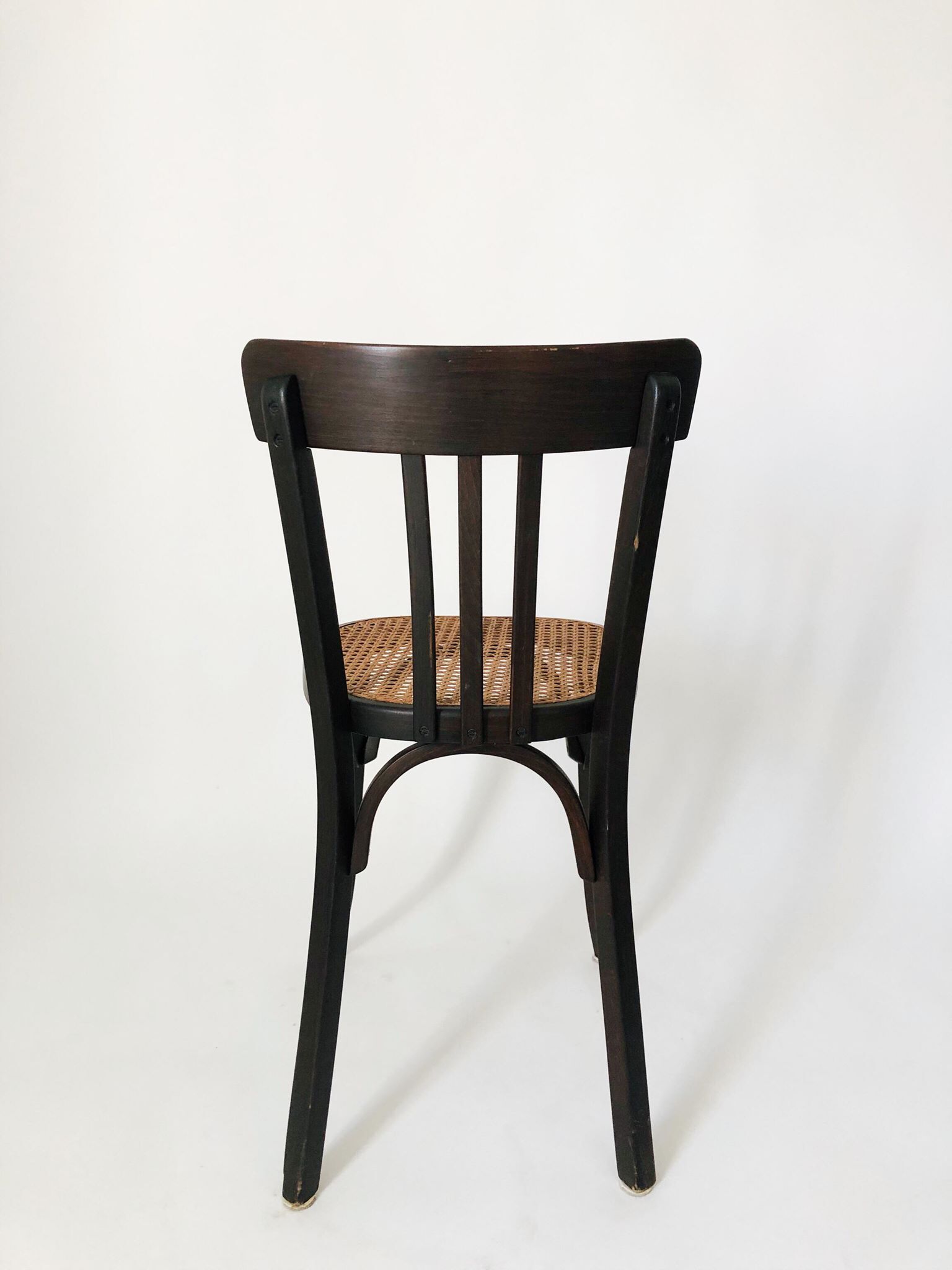 Chaise bistro cannage signée Baumann