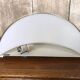 Old metalarte half moon plastic wall lamp + vintage metal support