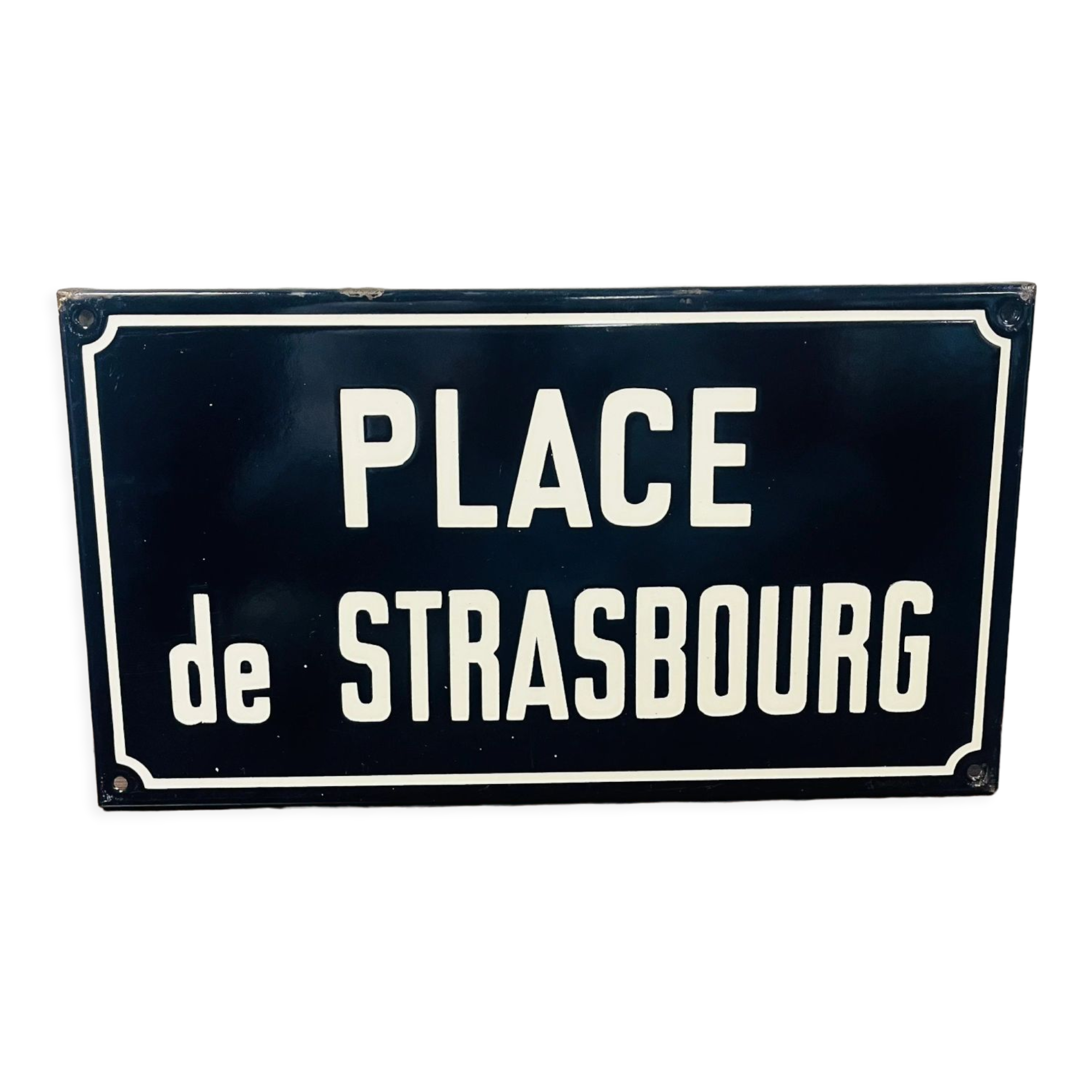 Enamelled street sign "place de strasbourg"