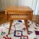 Bedside wood and rattan