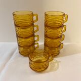 Set of 9 cups Vereco 1970