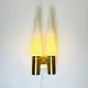 Brass Coloured Double Wall Lamp By Hans-Agne Jakobsson For Markaryd, Sweden, 1960'S