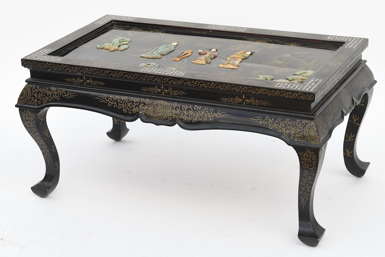 Black laqué wooden coffee table