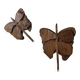 Set of 2 butterfly wall decorations sculptures 1900