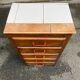 Art Deco chest of drawers in solid wood and tiles with 5 drawers, 1960s