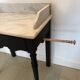 Black dressing table, white marble