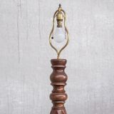 Art Deco Geometric Oak French Mid-Century Floor Lamp