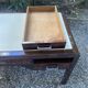Art Deco desk in varnished mahogany.