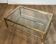 Modernist coffee table in brass and glass tops by Guy Lefèvre for Maison Jansen.