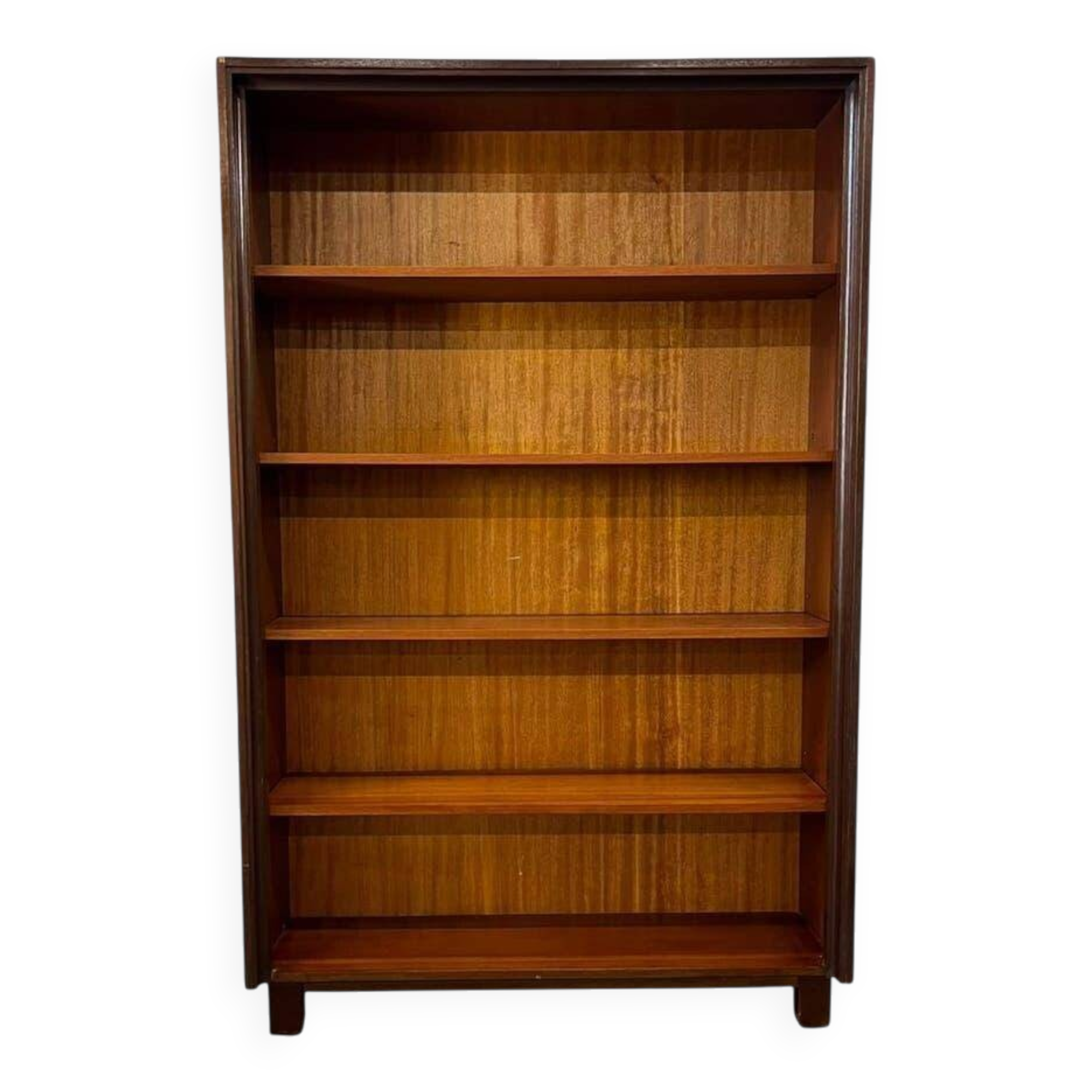 Vintage wooden shallow shelf/display case/bookcase