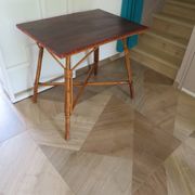 Wooden, bamboo and rattan game table, 1960s