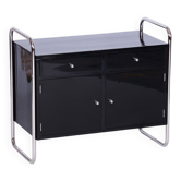Cabinet Bauhaus en acier chromé par R. Slezák, tchèque, années 1930