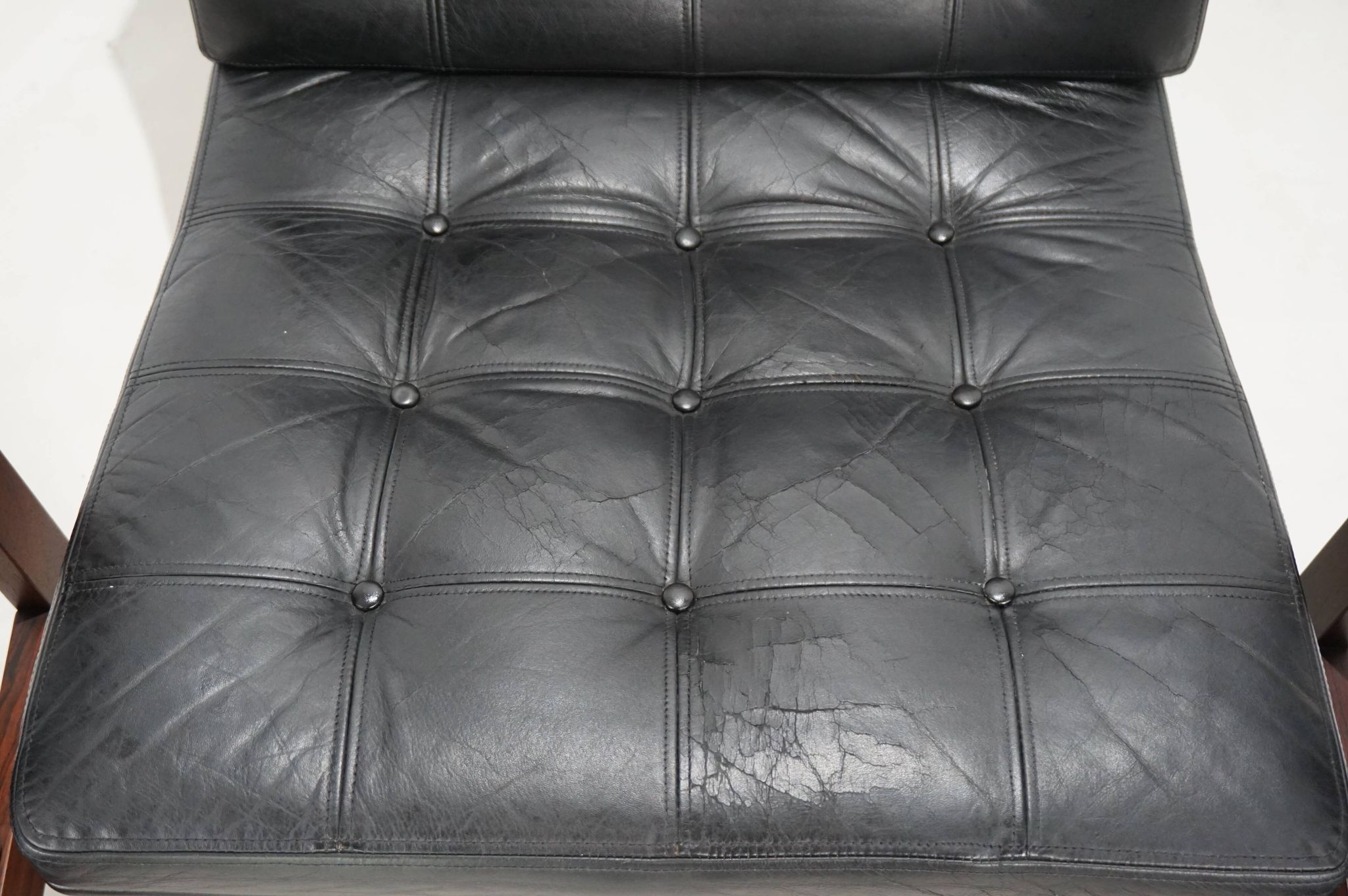 France & Son Set of 3 Modular Leather Armchairs by O. Gjerløv-Knudsen/T. Li