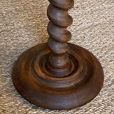Guéridon torsadé vintage / sellette en bois tourné ancienne / table d’appoint vintage