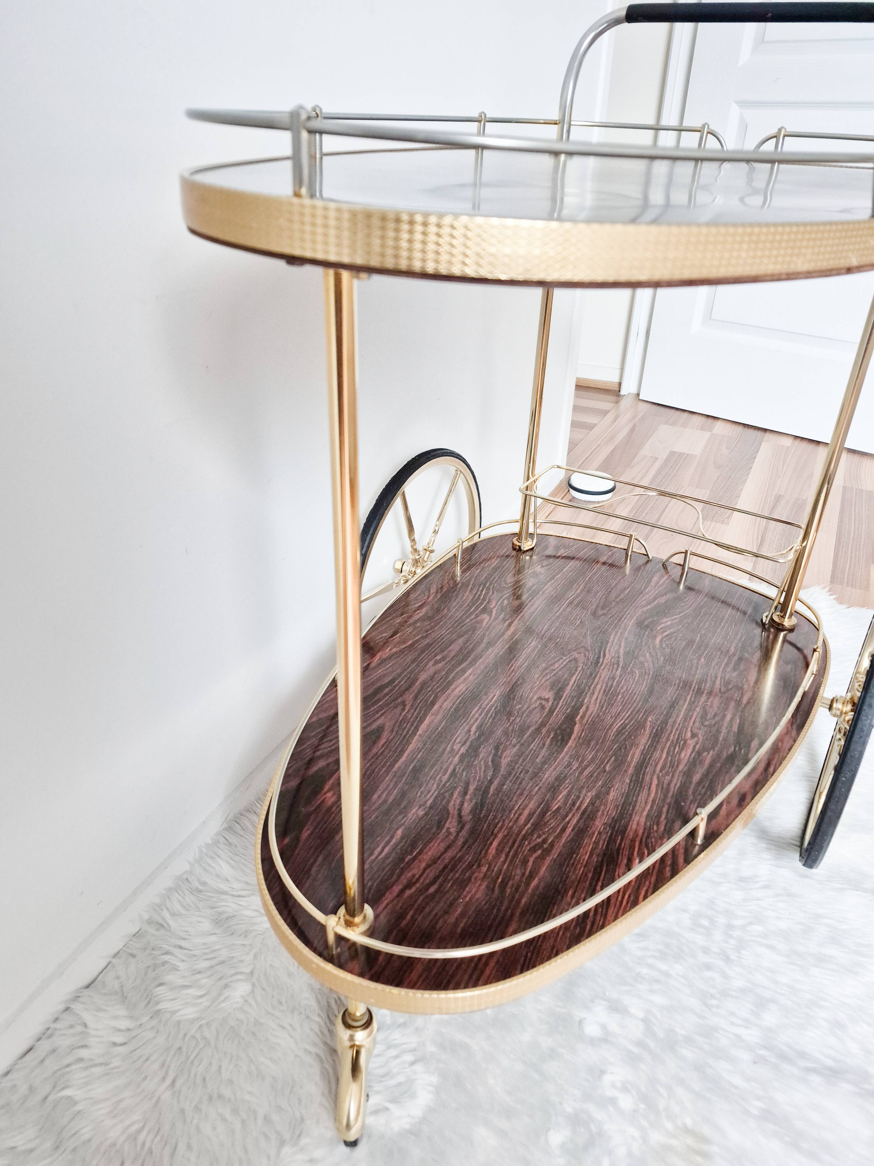 Vintage rolling table, bar cart
