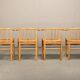 Erik Ole Jørgensen J151 Dining Chairs in beech and papercord for FDB Møbler