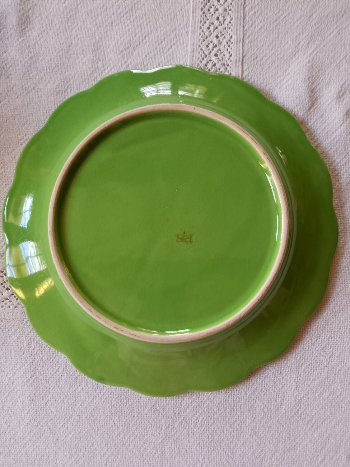 Large Green Slush Plate 25cm
