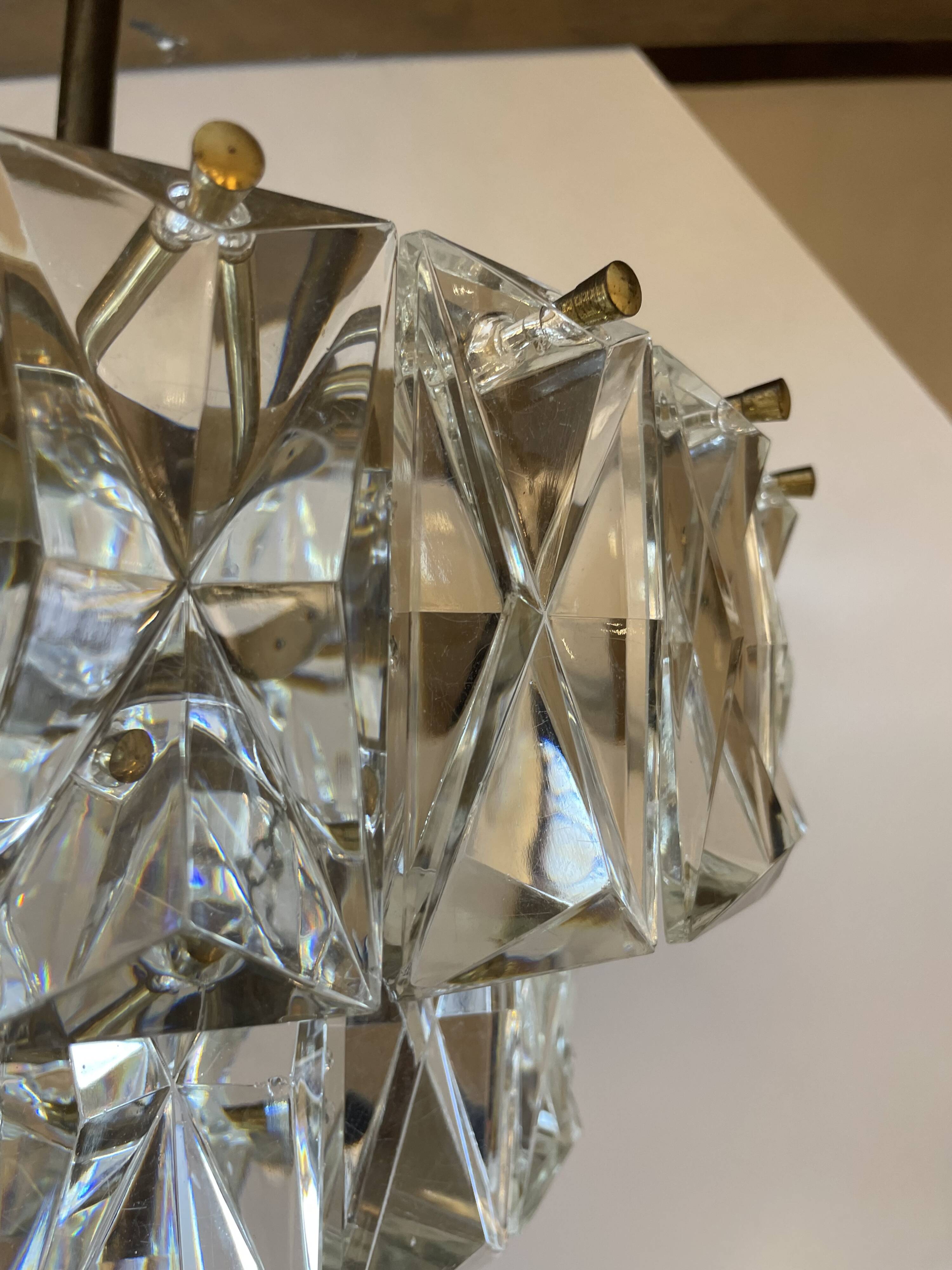 Crystal Prism Chandelier by Kinkeldey, 1970s