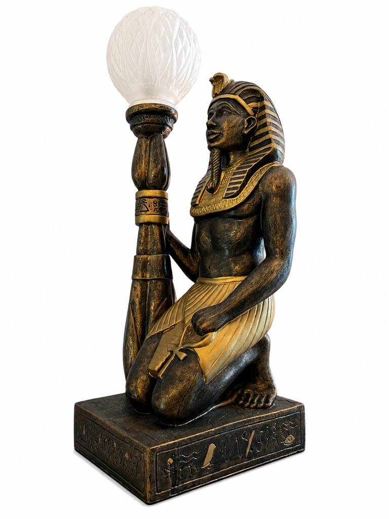 Large Egyptian lamp in the style of Tutankhamun – Vintage Egyptomania