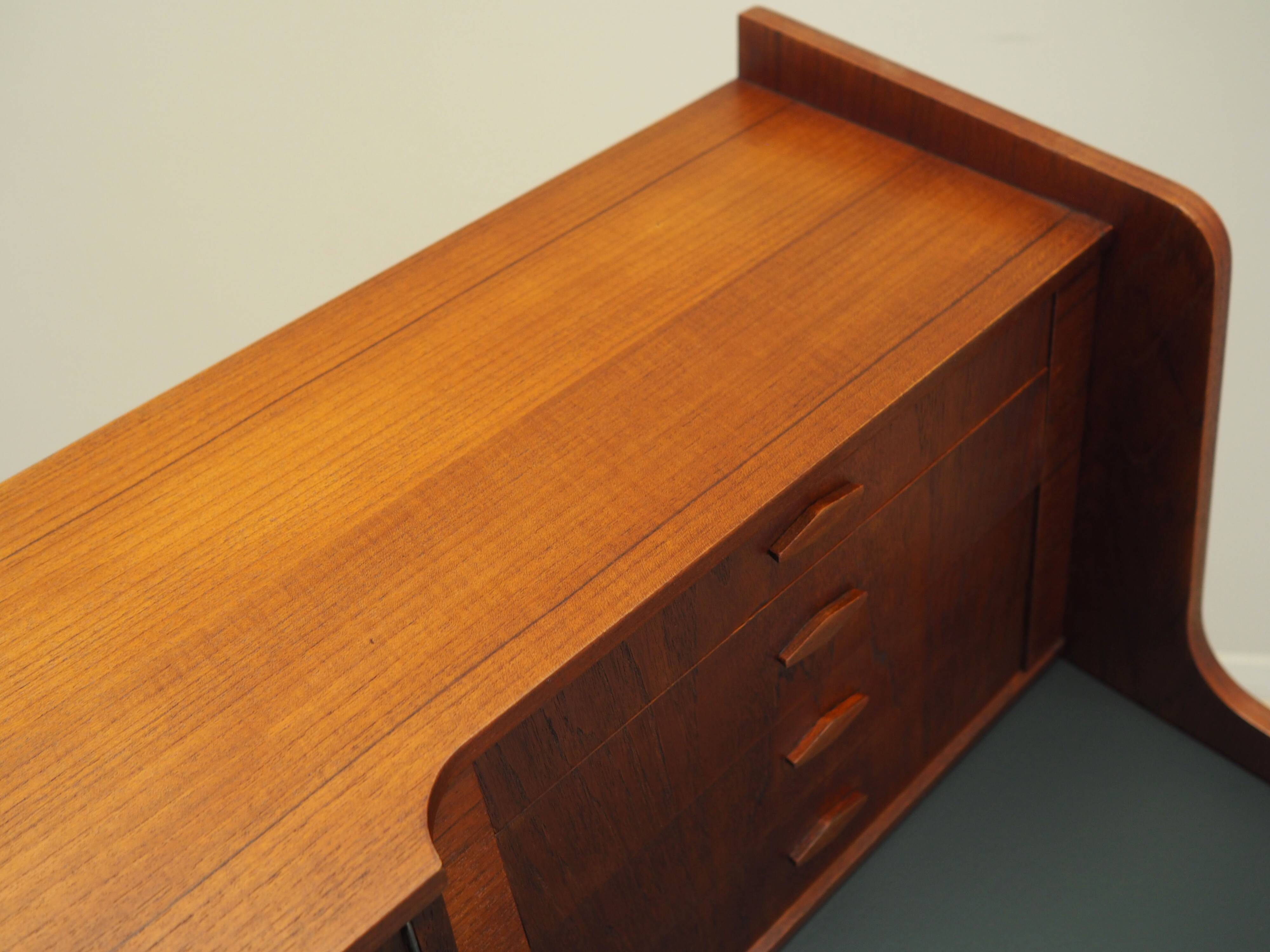 Teak secretary, Danish design, 1970s, production: Denmark