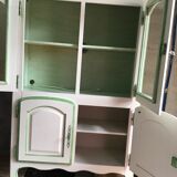 Cerusee showcase in solid oak.